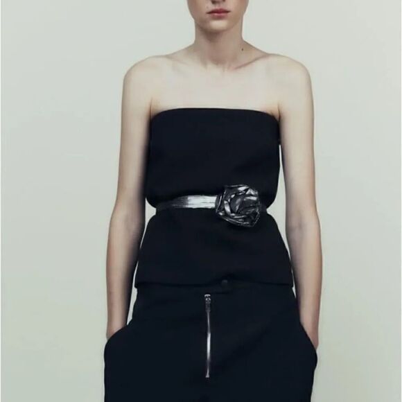 ZARA SILK BLEND FLORAL SCARF - Picture 7 of 9